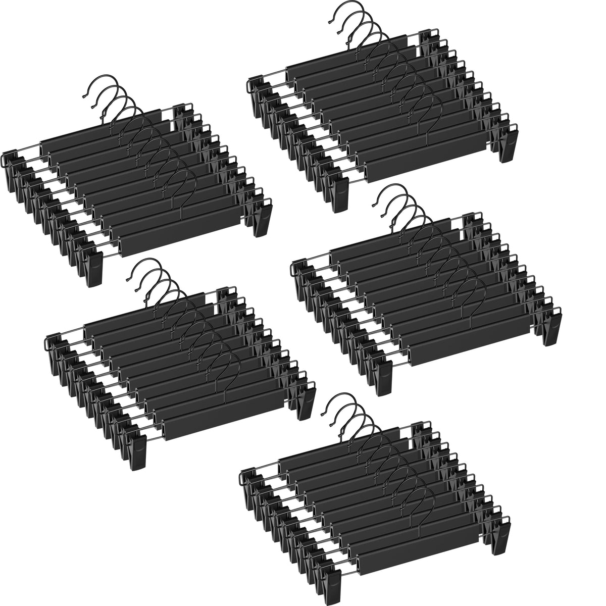 NORTHERN BROTHERS pants hangers with adjustable clips for secure grip across garments