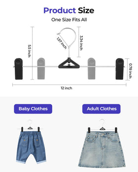 Northern Brothers 360-degree swivel hooks allow easy access from any closet angle