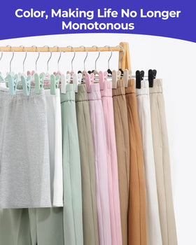 Northern Brothers pant hangers in black with colorful appearance options brighten storage