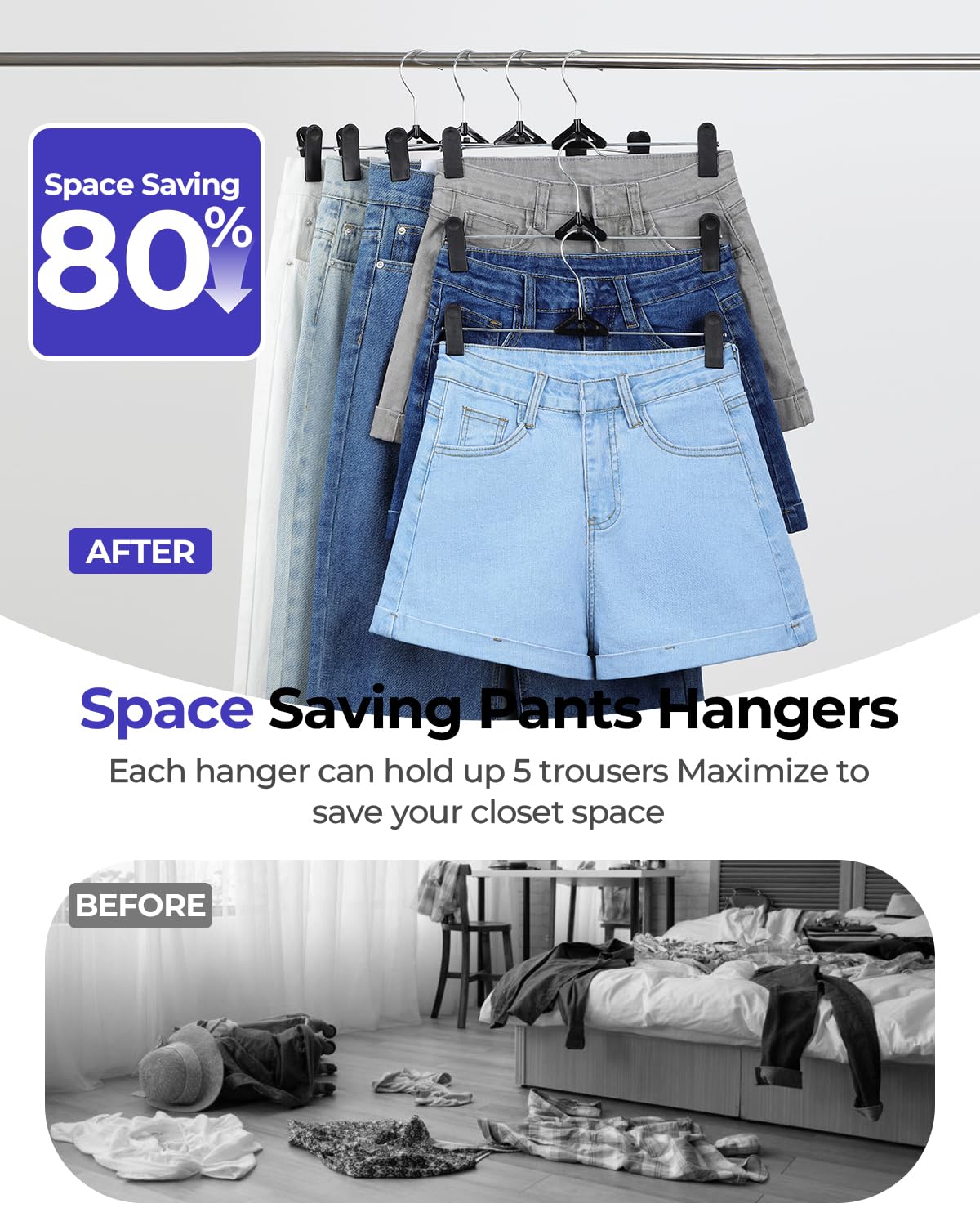 Northern Brothers non-slip clips secure jeans and skirts in place