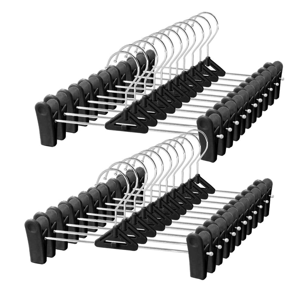 Northern Brothers stackable pant hangers with clips for tidy closet storage