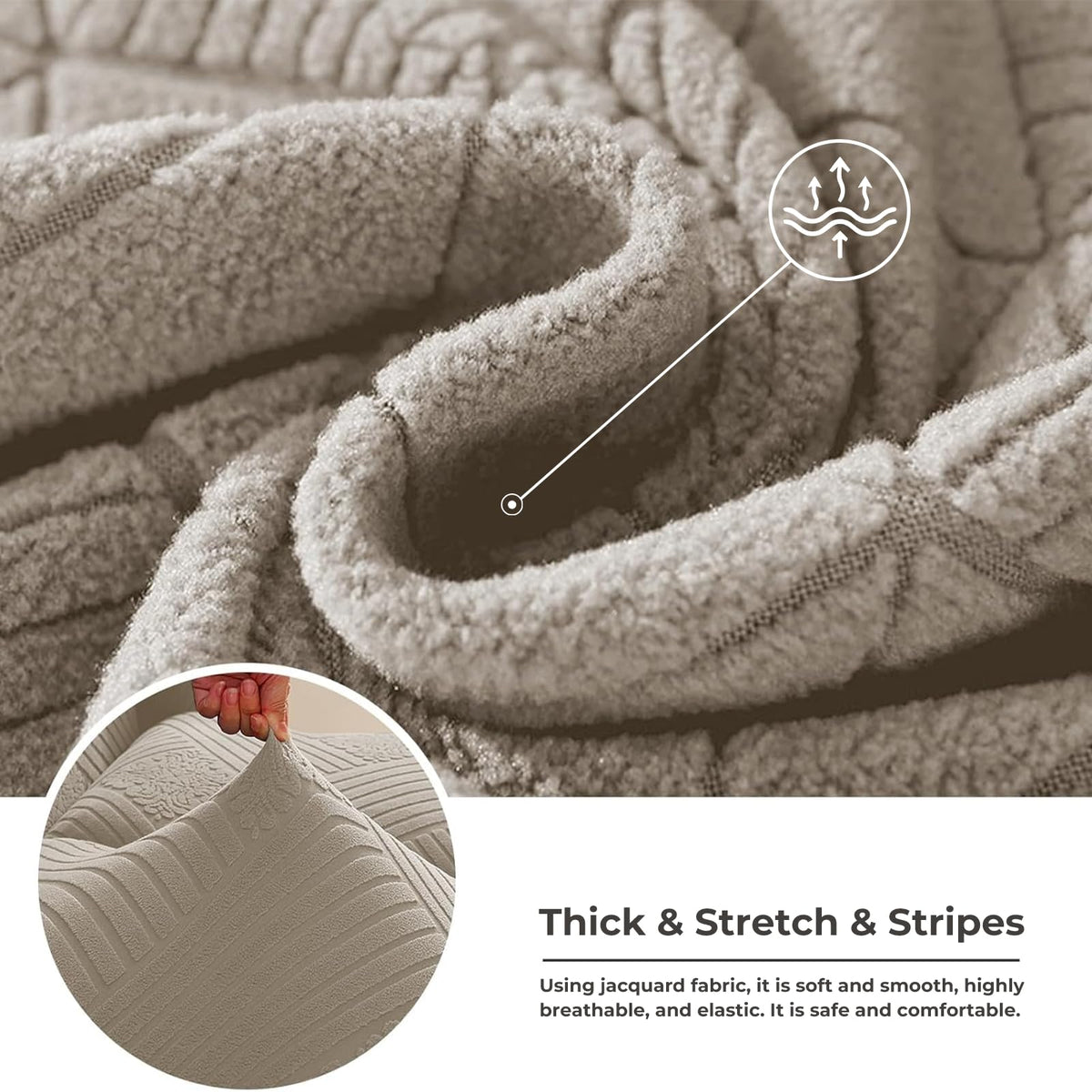 Northern Brothers recliner cover features a convenient pocket for remotes.
