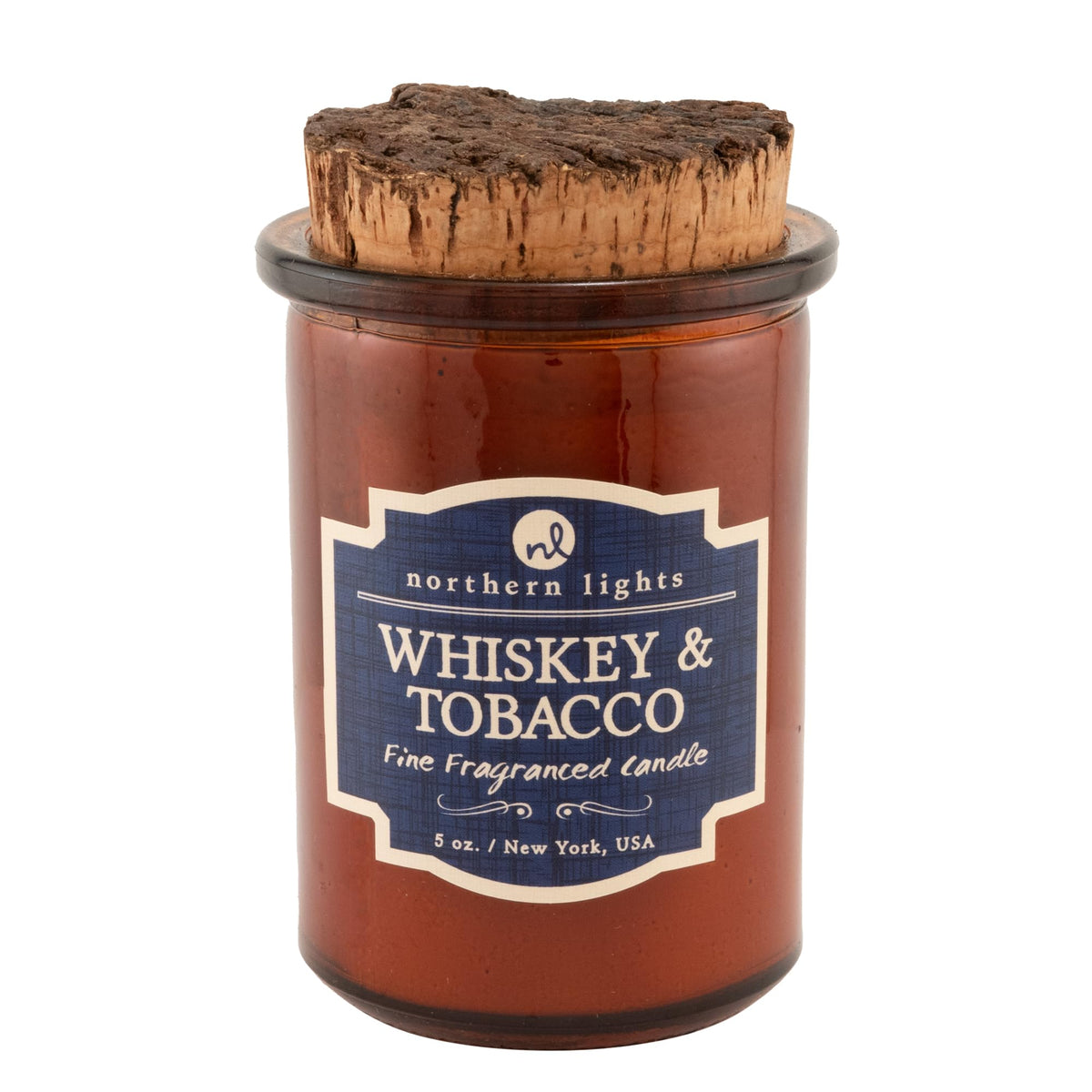 Northern Lights Candles Spirit Jar whiskey & tobacco with warm aroma for cozy evenings.
