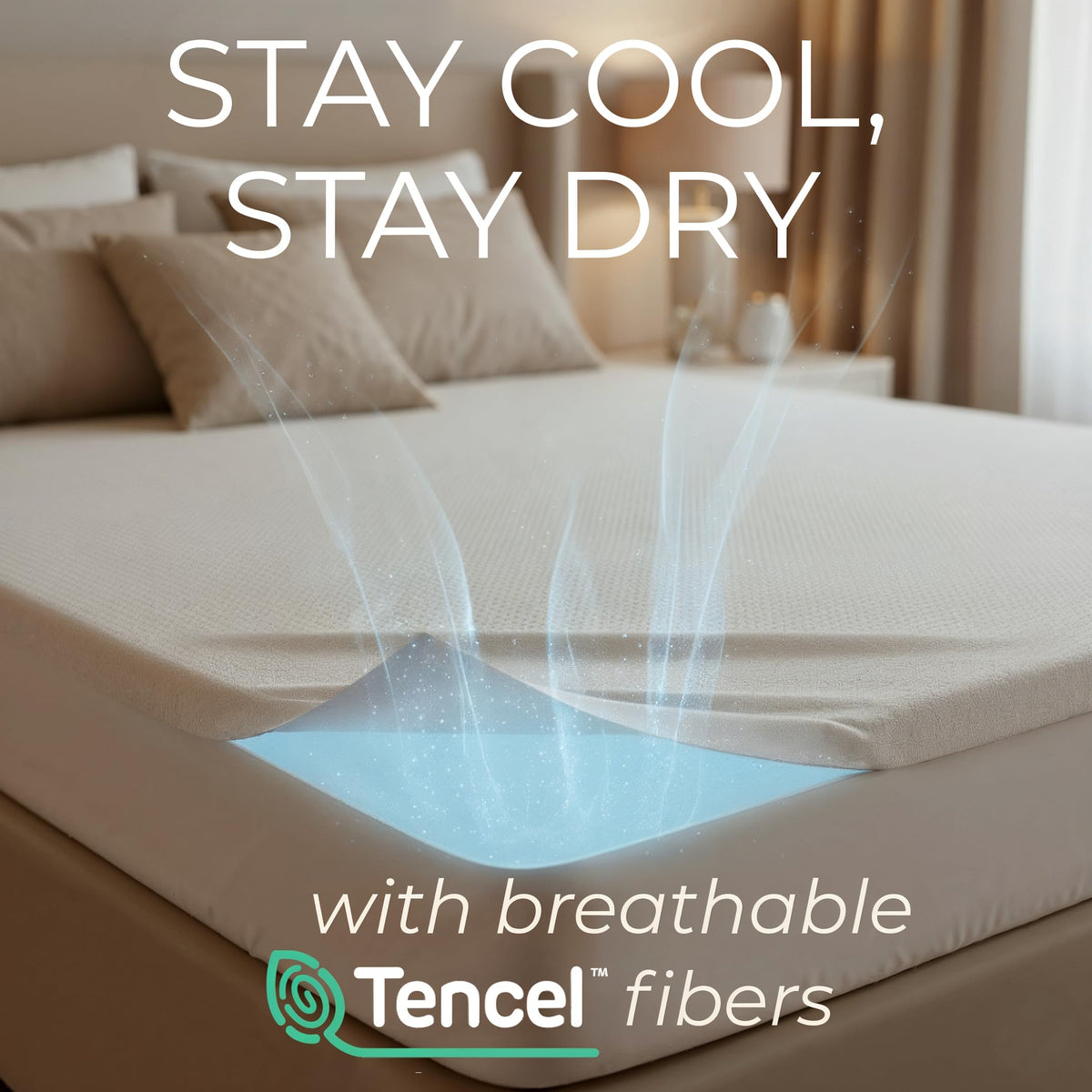 NORTHERNFARE cooling breathable fabric helps wick heat for dry sleep.