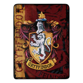 Northwest Harry Potter throw blanket front view showing vibrant licensed artwork for cozy movie nights.