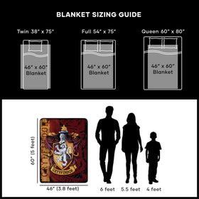 Northwest Harry Potter throw blanket officially licensed badge confirms authentic design.
