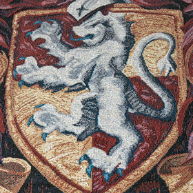 Northwest Gryffindor Shield tapestry throw showcases USA design and durable craft.