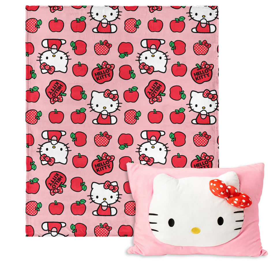 Northwest Hello Kitty Forever Sweet Throw Blanket with cozy pattern for evenings