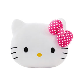 Northwest Hello Kitty polka-dot small cloud pillow front view, soft and cuddly.