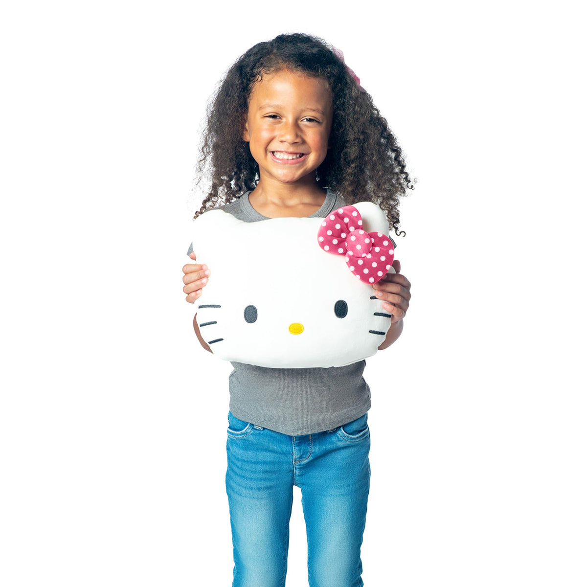 Northwest Hello Kitty cloud pillow close-up embroidery, durable polyester, long-lasting charm.