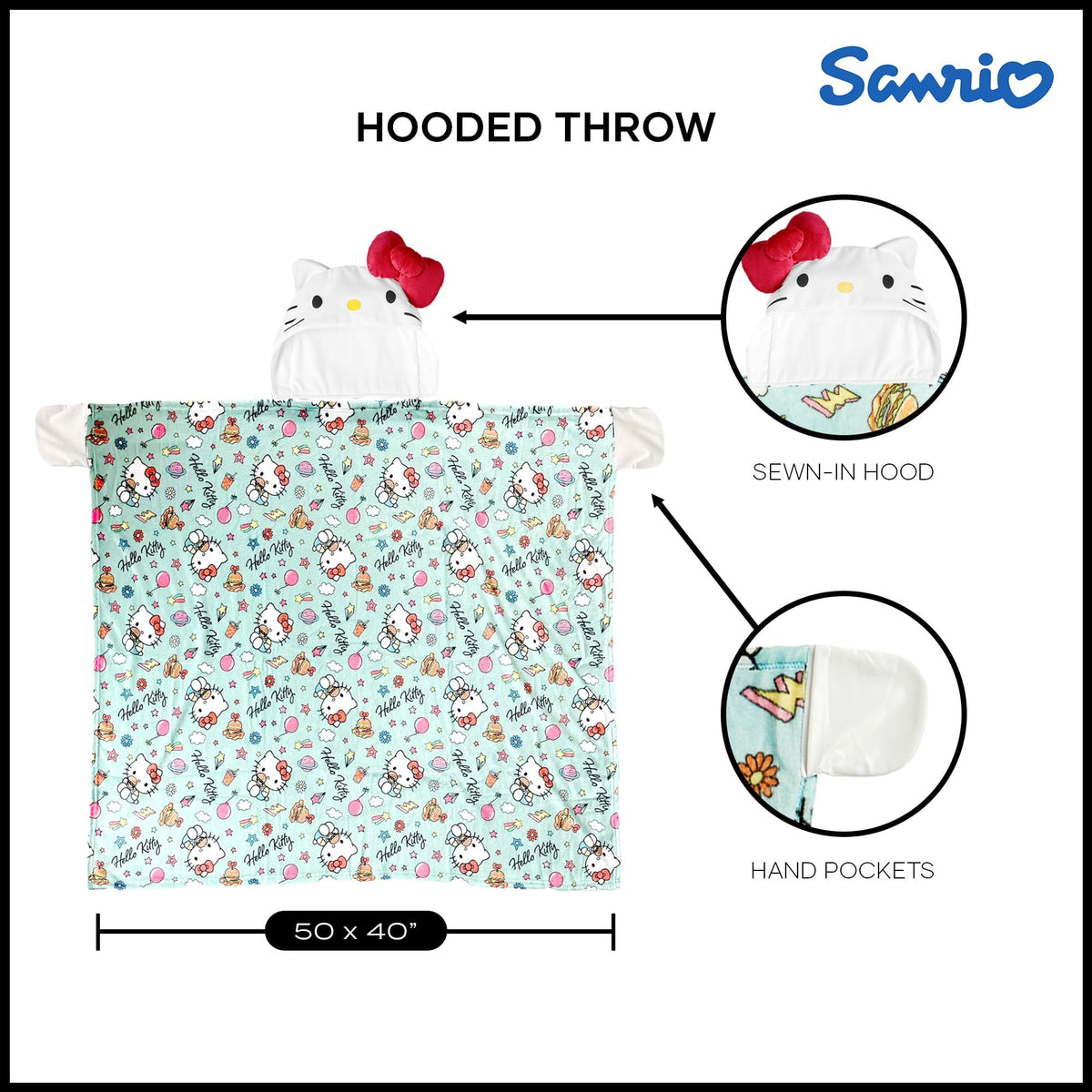 Northwest Hello Kitty room decor blanket brightens bedrooms and living spaces.