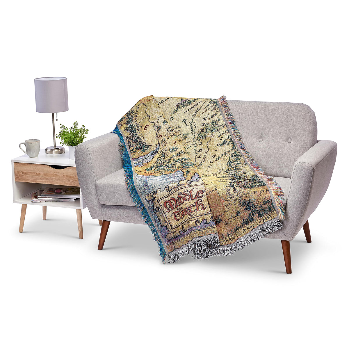 Northwest Hobbit tapestry throw closeup fabric texture and weave