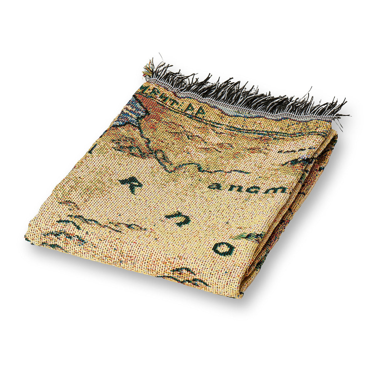 Northwest Lord of the Rings Hobbit tapestry throw closeup weave showing softness