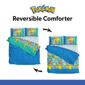 Northwest Pokemon First Starters full bedding set displayed together for review.