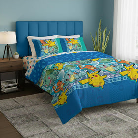 Northwest Pokemon First Starters bed set with Pikachu, ideal for kids' rooms.