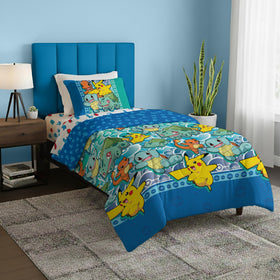 Northwest Pokemon First Starters Pikachu design decorates a playful kids' room