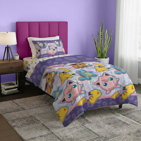 Northwest Pokemon Battle comforter featuring Pikachu and friends for a playful twin bed.
