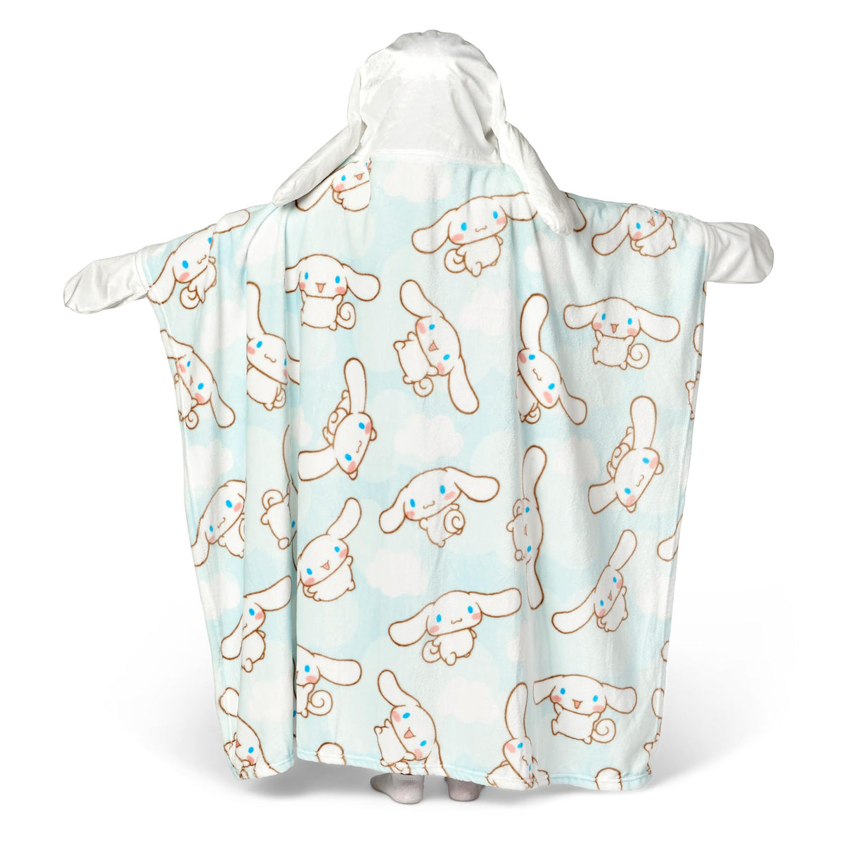 Northwest Sanrio hooded throw blanket face features a cute character expression for snuggling
