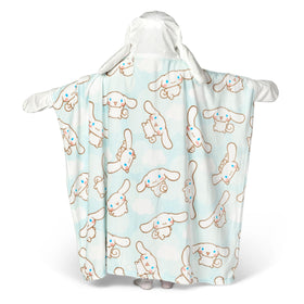 Northwest Sanrio hooded throw blanket face features a cute character expression for snuggling