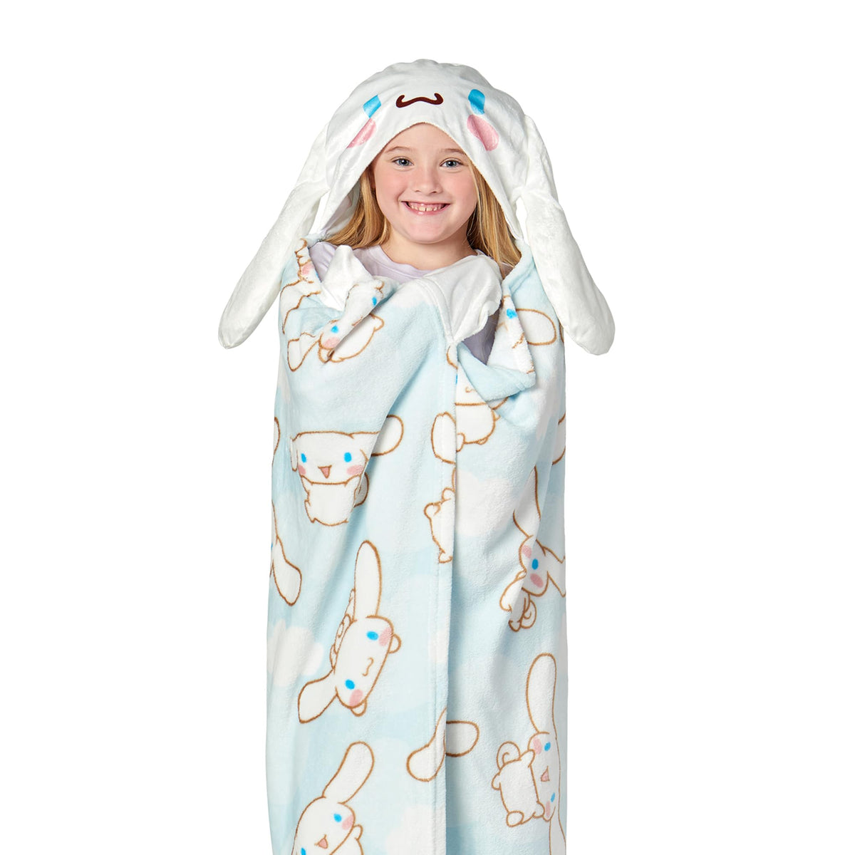 Northwest Sanrio hooded throw blanket hood provides cozy warmth for movie nights