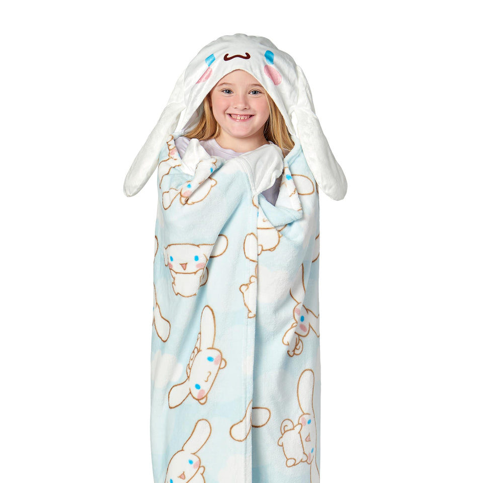 Northwest Sanrio hooded throw blanket hood provides cozy warmth for movie nights