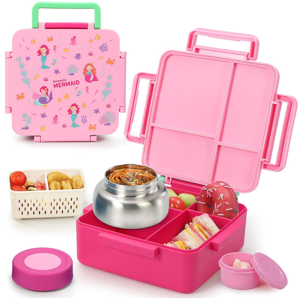 Norxely Bento Box opened showing four compartments for versatile kid meals on the go