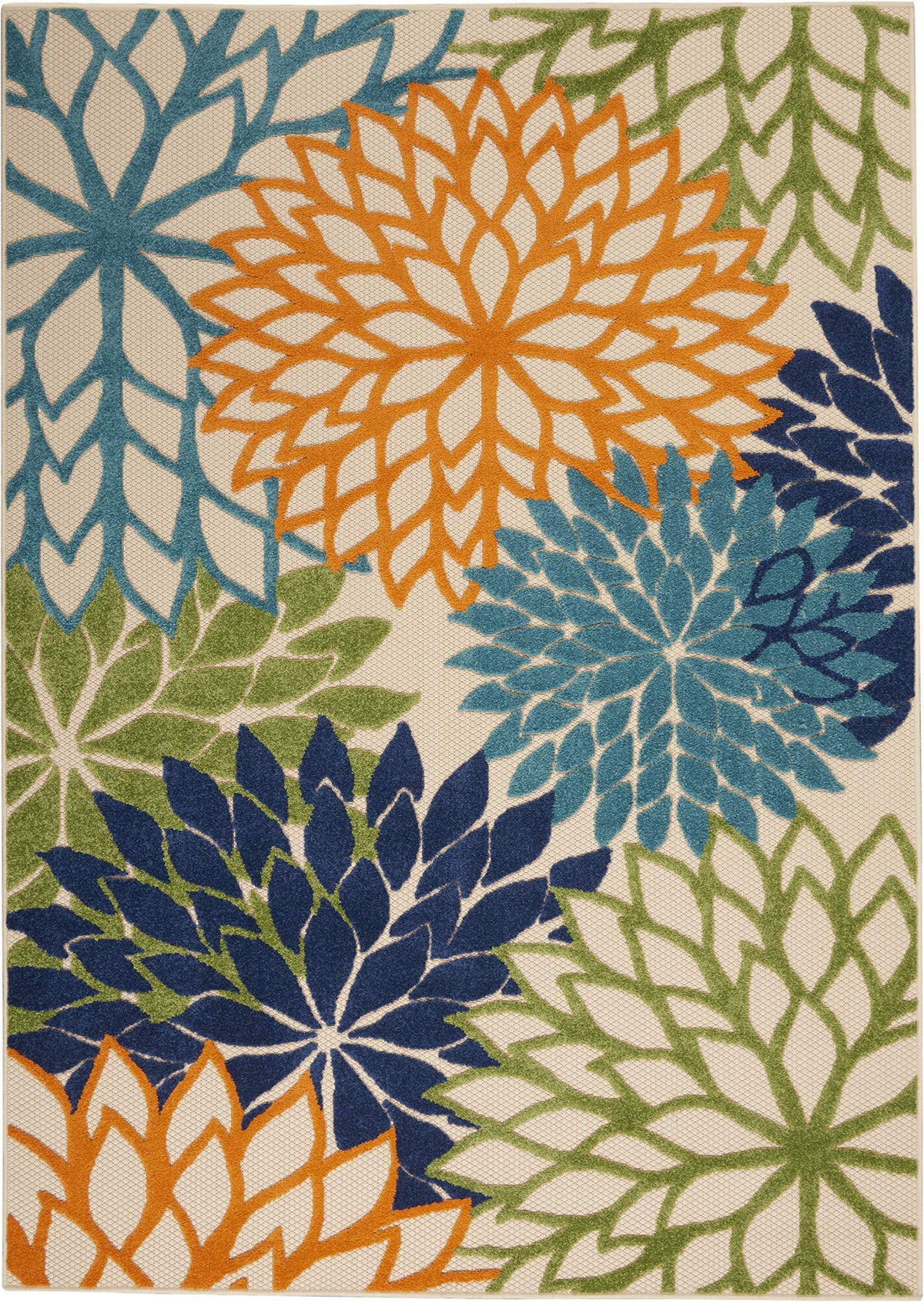 Nourison Aloha rug with brilliant color palette for indoor and outdoor settings