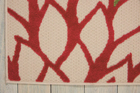 Nourison Aloha green patio-deck rug enhances outdoor living spaces.