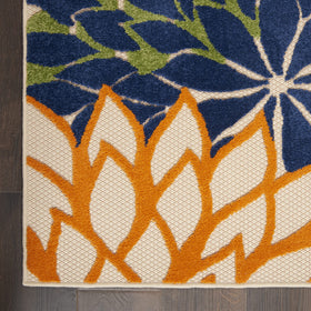 Nourison Aloha rug is lightweight and rollable for quick storage