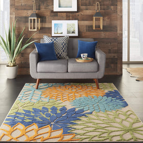 Nourison Aloha rug featuring textured high-low weave adds depth to entryways