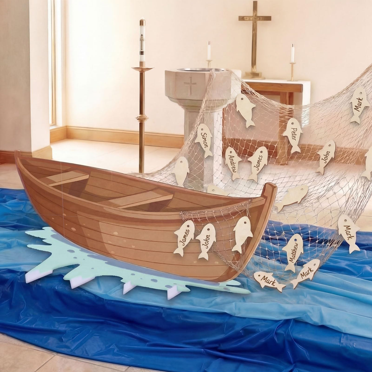 Novabright cohesive decor display for worship and outreach events