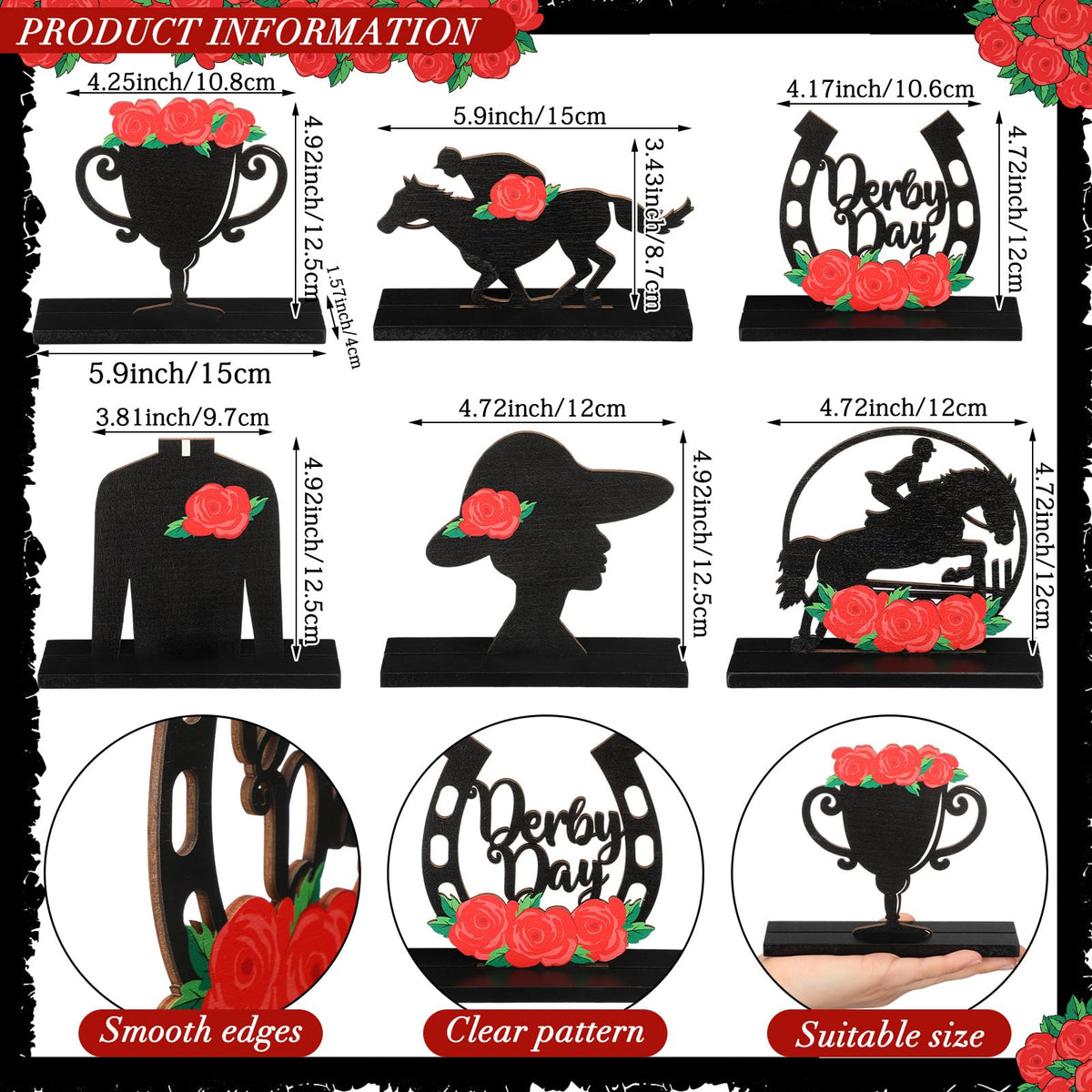 Novabright Derby with Rose decorations brighten an office desk and living room for festive flair.