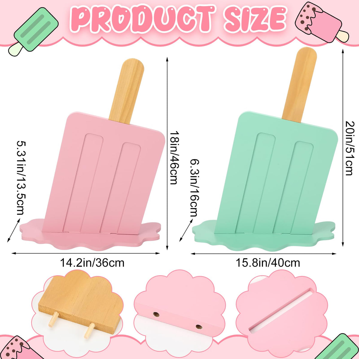 Novabright pink ice cream decor backdrop adds festive sweetness to events