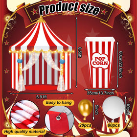 Novabright popcorn buckets display cheerful accents for carnival setups