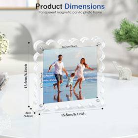 Novacrylion acrylic picture frames double-sided magnetic closure enables quick photo swaps.