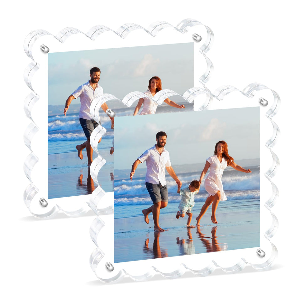 Novacrylion acrylic picture frames front view five-by-five showcase versatile display for home or office.
