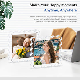 Novacrylion frames support vertical wall- or desk-display for flexible layouts.