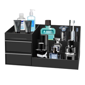 Novalunae men's Cologne Organizer top view, compact grooming storage.