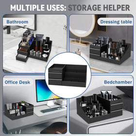 Novalunae skincare and cologne storage keeps bottles secure and accessible.
