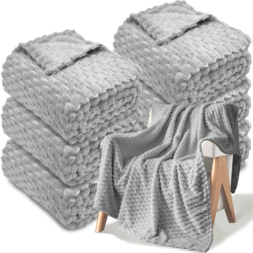 NovaSunrise flannel throw bulk on gray fabric for daily warmth