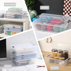 Novelinks bins in pantry shelf improve content visibility and access.