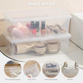 novelinks clear storage bins with easy access for closets