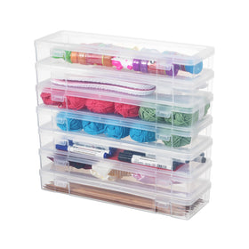 novelinks clear storage container bead organizer for bead-at-a-glance crafting