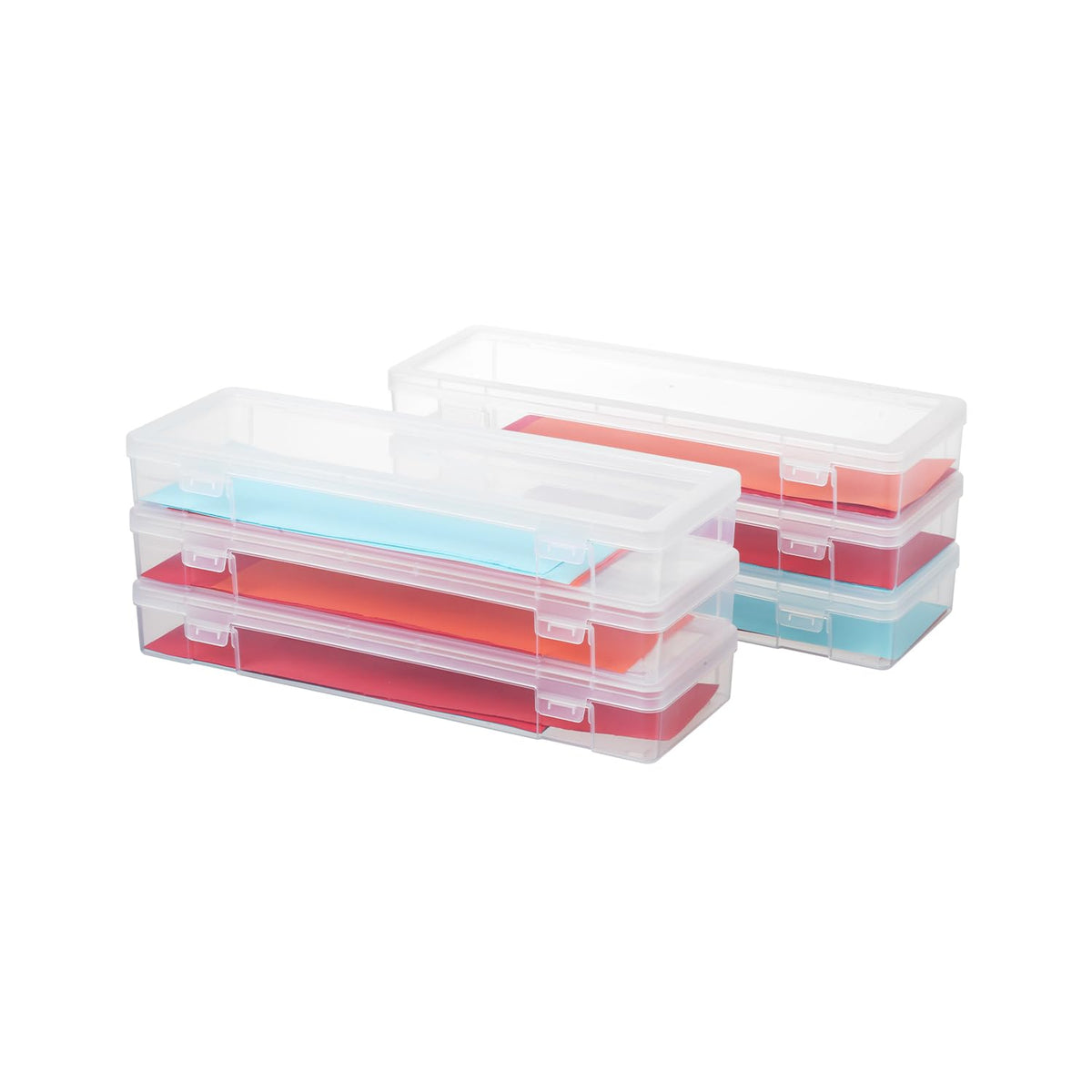 novelinks clear storage container pencil box for quick art supply access