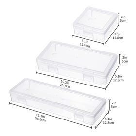 novelinks clear storage large box with lid for board game parts and craft components