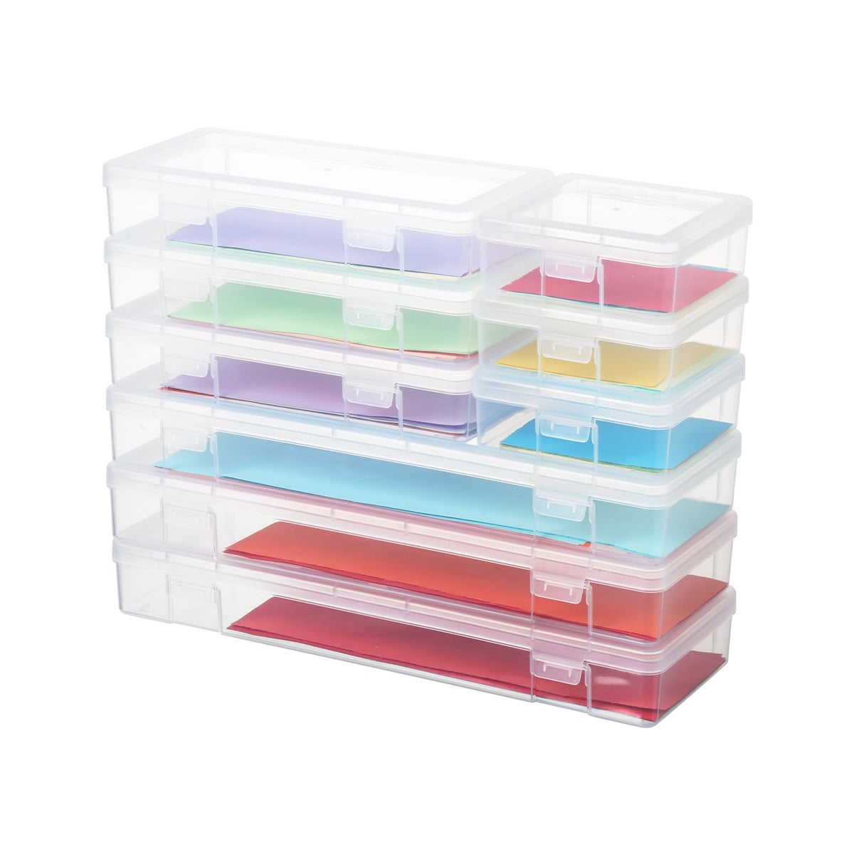 novelinks clear storage small box with stackable design for bead kits and pencils
