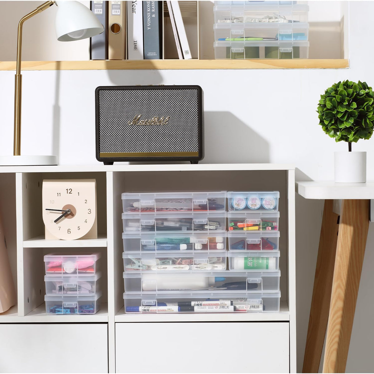 novelinks craft storage set helps organize pencils, beads, and small tools.