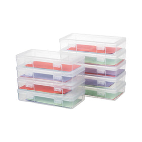 novelinks clear storage small box offers quick visibility for pencils and craft beads.