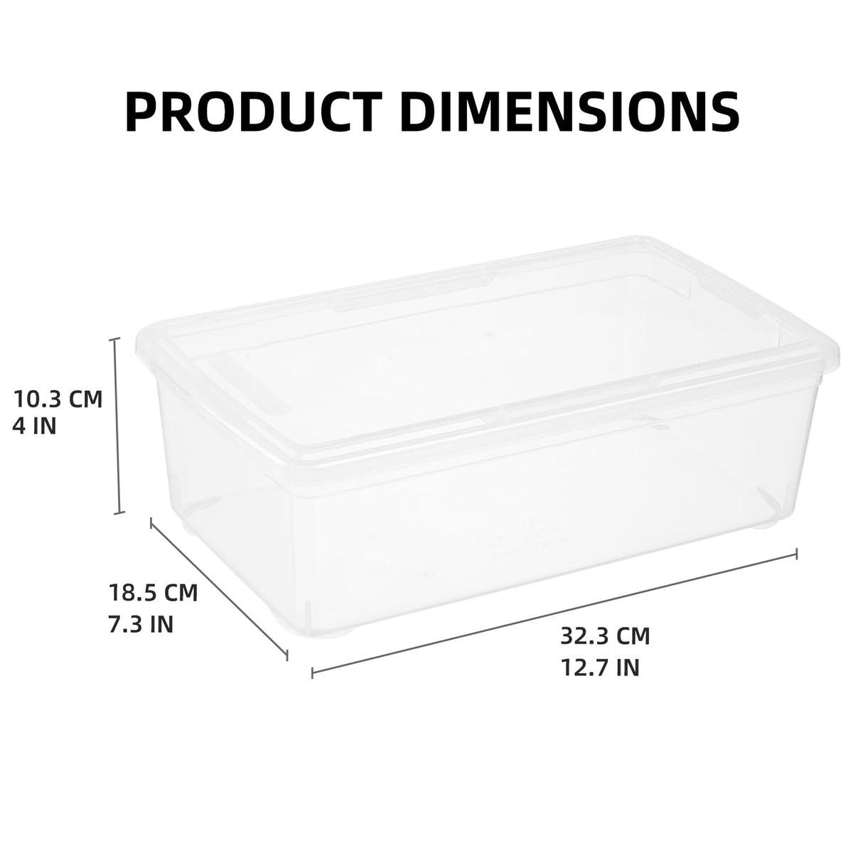 novelinks stackable clear storage bin saves space while keeping items within easy reach.