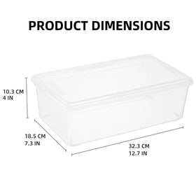 novelinks stackable clear storage bin saves space while keeping items within easy reach.